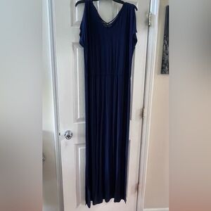 Chicos NWT Elegant Navy Blue Maxi Dress
